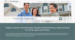 Desktop Screenshot of findlistings.ca