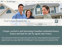 Tablet Screenshot of findlistings.ca